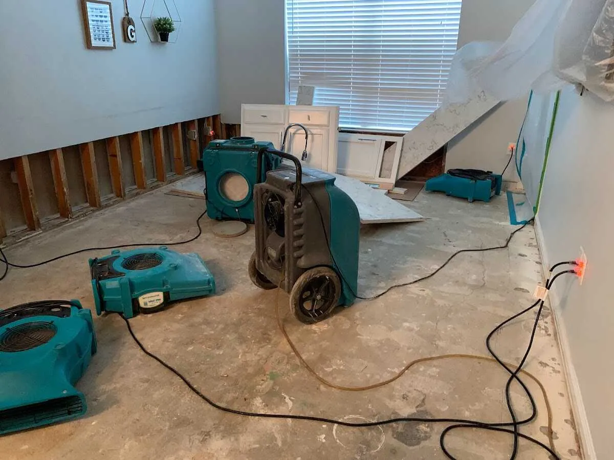 Dehumidifier in flood-cut room for Water Extraction & Removal in Lompoc